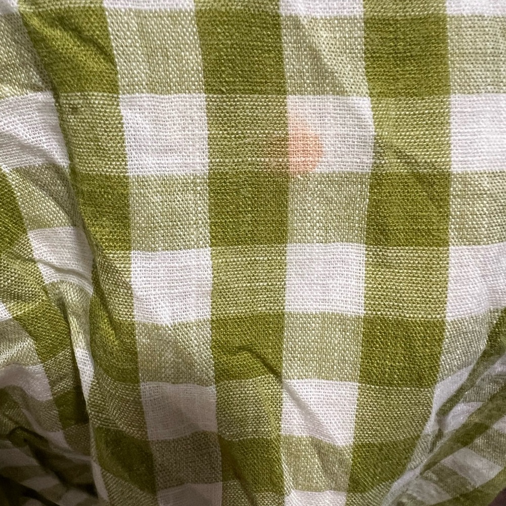 Madewell Green Gingham Midi Dress - Picture 5 of 6